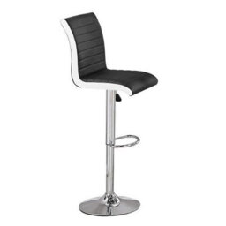 Furniture in Fashion Fiesta Grey High Gloss Bar Table With 4 Ritz Black White Stools - thumbnail 3