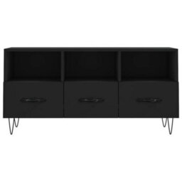Berkfield Tv Cabinet Black 102X36X50 Cm Engineered Wood - thumbnail 5