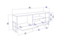 Decorotika Utopia Tv Stand Tv Unit Tv Cabinet With Shelves And One Cabinet White And Cottonbeige - thumbnail 8