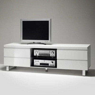 Furniture in Fashion Sydney High Gloss Tv Stand In White With 4 Drawers - image 1