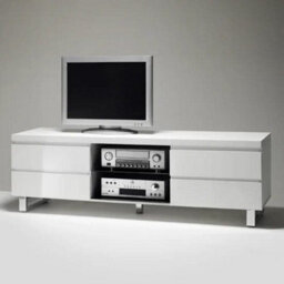 Furniture in Fashion Sydney High Gloss Tv Stand In White With 4 Drawers