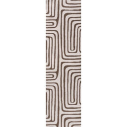 The Rugs Loft Taupe And Ivory Curved Line Living Room Area Rug And Runners Soft Pile - thumbnail 9