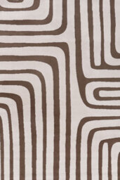 The Rugs Loft Taupe And Ivory Curved Line Living Room Area Rug And Runners Soft Pile - thumbnail 2