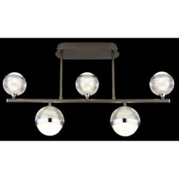Luminosa Lighting Luminosa Untsy Integrated Led Semi Flush Ceiling Light Titanium Color Brushed 5X Led Dimmable 2700-6000K Remote Control - thumbnail 5