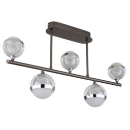 Luminosa Lighting Luminosa Untsy Integrated Led Semi Flush Ceiling Light Titanium Color Brushed 5X Led Dimmable 2700-6000K Remote Control - thumbnail 2