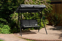 Glendale Garden & Leisure 2 Seater Textaline Hammock - L140 X W110 X H152 Cm - Grey - thumbnail 1