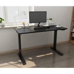 Loops Ergonomic Electric Sit-Stand Desk With Twin Monitor Bracket - 1200 X 600mm Black Office Set - thumbnail 4