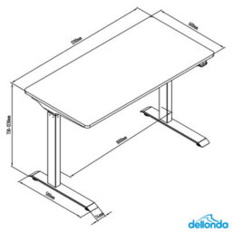 Loops Ergonomic Electric Sit-Stand Desk With Twin Monitor Bracket - 1200 X 600mm Black Office Set - thumbnail 7