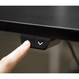 Loops Ergonomic Electric Sit-Stand Desk With Twin Monitor Bracket - 1200 X 600mm Black Office Set - thumbnail 3