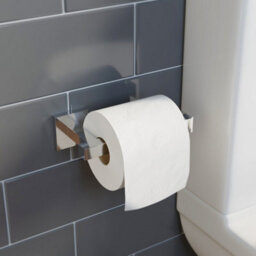 Affine Bathroom Accessories Set Toilet Roll Holder Towel Ring Tumbler Robe Hook Chrome - thumbnail 2
