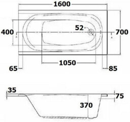 Affine 1600mm Bathroom Suite Single Ended Bath Toilet Vanity Unit Basin White Modern - thumbnail 7