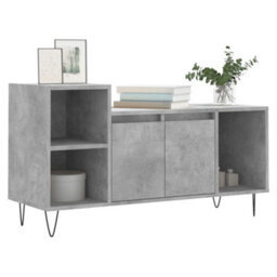 Berkfield Stylish Tv Cabinet Concrete Grey 100X35X55 Cm Engineered Wood - thumbnail 3