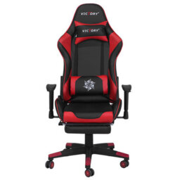 Beliani Gaming Chair Victory Faux Leather Red - thumbnail 6