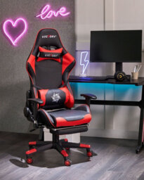 Beliani Gaming Chair Victory Faux Leather Red - thumbnail 2