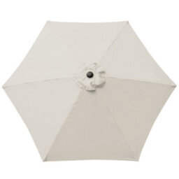 Sundaze 2.5M Cream Garden Parasol Umbrella Crank Tilt Sun Shade With Green Cover - thumbnail 7