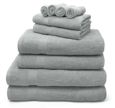 Velosso Luxury 100% Egyptian Cotton Towels 550Gsm Soft & Absorbent Cotton Towels Light Grey - Bath Towel