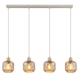 Luminosa Lighting Luminosa Antonio Bar Pendant Ceiling Light Matt Beige 4X E27 - thumbnail 4