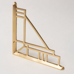 Brass bee Solid Brass Camden Shelf Brackets - Satin Brass 205mm X 205mm - Large - thumbnail 4