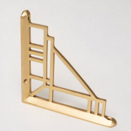 Brass bee Solid Brass Camden Shelf Brackets - Satin Brass 205mm X 205mm - Large - thumbnail 7