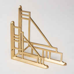 Brass bee Solid Brass Camden Shelf Brackets - Satin Brass 205mm X 205mm - Large - thumbnail 1
