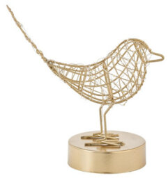 Robin Led Light Decoration - Freestanding Bird Ornament Wire Sculpture With 20 Warm White Leds - Measures 21 X 20 X 10Cm - thumbnail 2