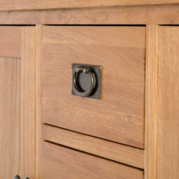 Surrey Oak 3 Drawer Sideboard Fully Assembled - By Roseland Furniture - thumbnail 7