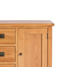 Surrey Oak 3 Drawer Sideboard Fully Assembled - By Roseland Furniture - thumbnail 5