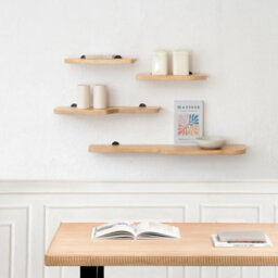 MH London Dale Solid Wood Set Of 4 Wall Mounted Floating Shelves - thumbnail 3