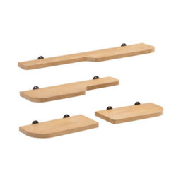 MH London Dale Solid Wood Set Of 4 Wall Mounted Floating Shelves - thumbnail 2