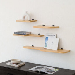 MH London Dale Solid Wood Set Of 4 Wall Mounted Floating Shelves - thumbnail 1