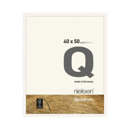 Nielsen Quadrum 40 X 50Cm Matt White Wooden Picture Frame With Float Glass And Push/turn Clips