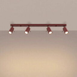 Luminosa Lighting Luminosa Ring Ceiling Spotlight Bar Burgundy 4X Gu10 - thumbnail 3