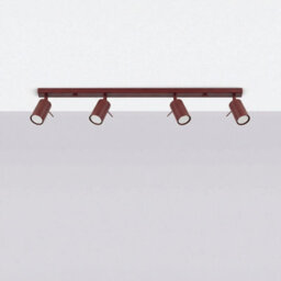 Luminosa Lighting Luminosa Ring Ceiling Spotlight Bar Burgundy 4X Gu10 - thumbnail 2