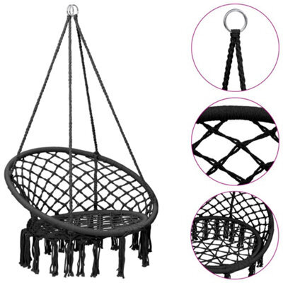 Berkfield Hammock Swing Chair 80 Cm Anthracite - image 1