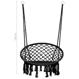 Berkfield Hammock Swing Chair 80 Cm Anthracite - thumbnail 8