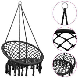 Berkfield Hammock Swing Chair 80 Cm Anthracite - thumbnail 1