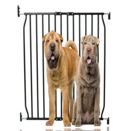 Bettacare Extra Tall Eco Screw Fit Pet Gate, Black, 80Cm - 90Cm, Extra Tall Gate 100Cm In Height, Screw Fitted Dog Gate - thumbnail 1