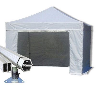 Crocodile Trading 3M X 3M Extreme 40 Commercial Instant Shelter Pop Up Gazebos Frame, Canopy & Sides - White - image 1