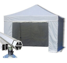 Crocodile Trading 3M X 3M Extreme 40 Commercial Instant Shelter Pop Up Gazebos Frame, Canopy & Sides - White - thumbnail 1