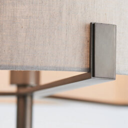 Anson Lighting Hatton Brushed Bronze With Natural Linen Shade Classic Style 1 Light Floor Light - thumbnail 5