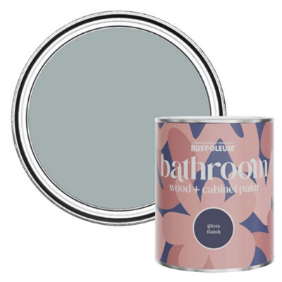 Rust-Oleum Mineral Grey Gloss Bathroom Wood & Cabinet Paint 750Ml - image 1