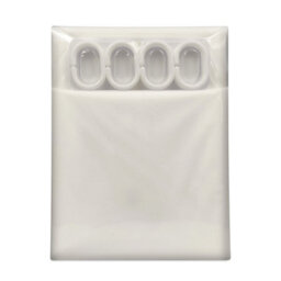 Neel Blue Ivory Polyester Shower Curtain, Water-Resistant Bathroom Curtain With 12 Hooks - 180X180Cm - thumbnail 9