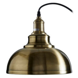 Vintage Green Brass Pendant Lamp Retro Industrial Metal Shade With Bulb Guard - thumbnail 5