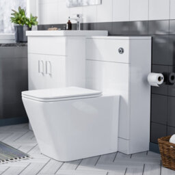 Nes Home 600mm Floor Standing White Vanity, Ceramic Basin, Btw Toilet With Uf Seat & Wc Unit - thumbnail 5