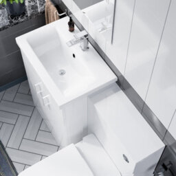 Nes Home 600mm Floor Standing White Vanity, Ceramic Basin, Btw Toilet With Uf Seat & Wc Unit - thumbnail 4