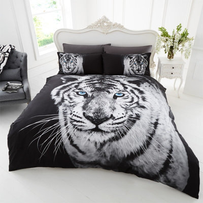 Gc Gaveno Cavailia 3D Snow Tiger Duvet Cover Bedding Set Double 3Pc With Matching Pillowcases - image 1
