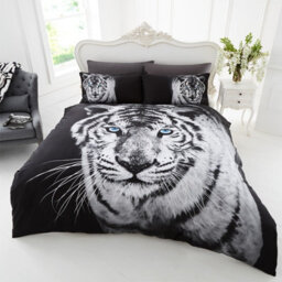 Gc Gaveno Cavailia 3D Snow Tiger Duvet Cover Bedding Set Double 3Pc With Matching Pillowcases - thumbnail 1