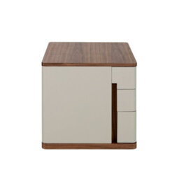 Angel Cerda Stylish Grey Wood And Walnut Bedside Table For Modern Bedrooms - thumbnail 6