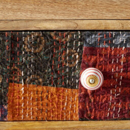 Wyld Haus Kokkola Quirky Pattern Reclaimed Wood Large Sideboard 3 Doors 4 Drawers - thumbnail 3