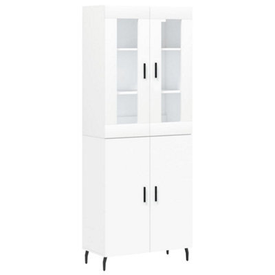 Berkfield Elegant Highboard White 69.5X34X180 Cm Engineered Wood - image 1